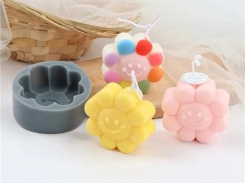 Molde silicona margarita con carita 